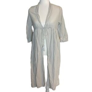 Natural Life 100% Cotton Cover Up Front Tie Duster XS/Small